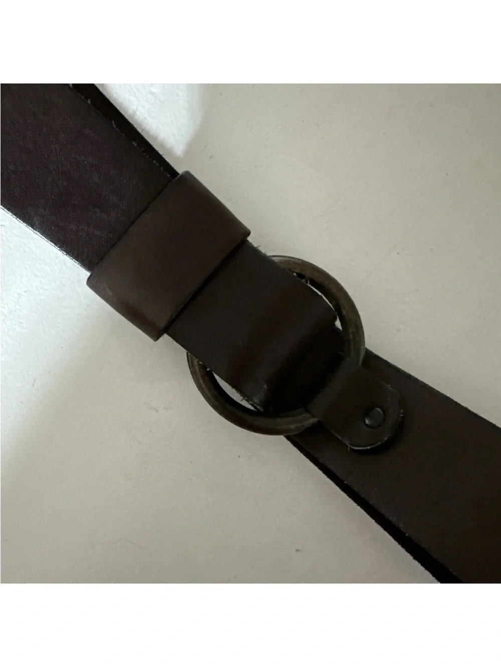 VINTAGE SHAG LEATHER WAIST BELT M